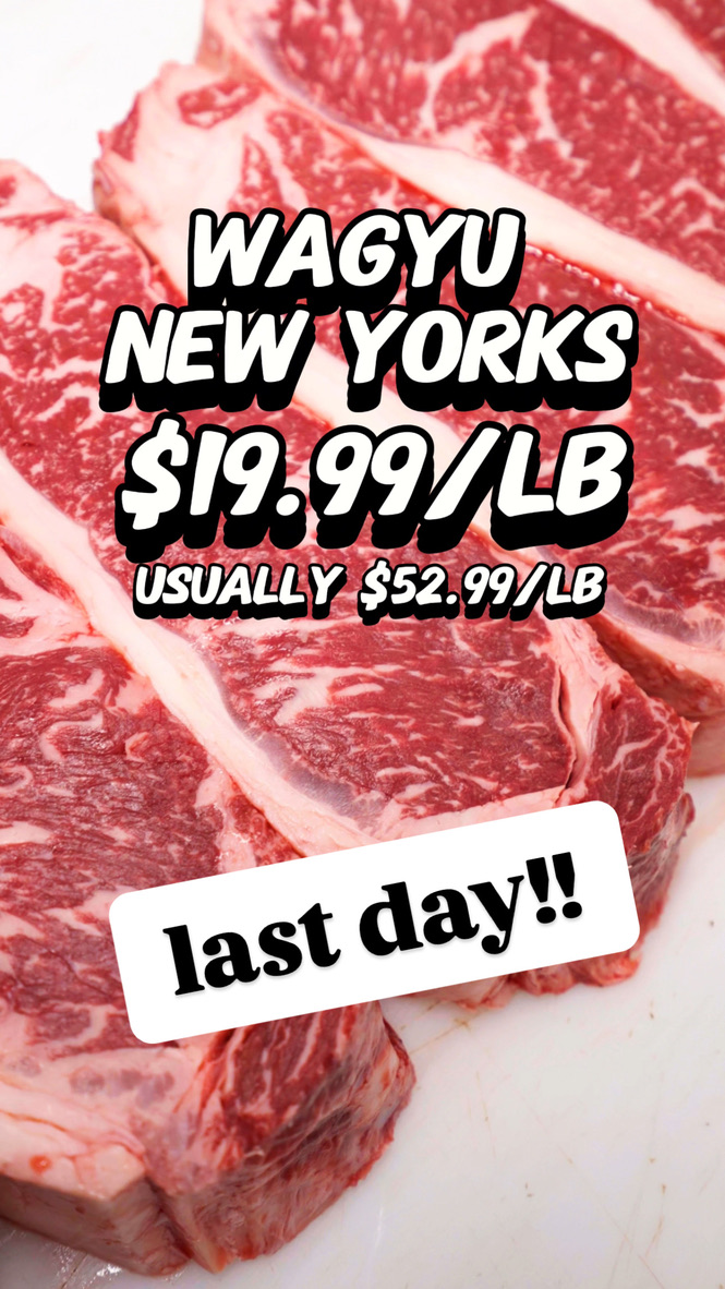 Wagyu New Yorks — Meat